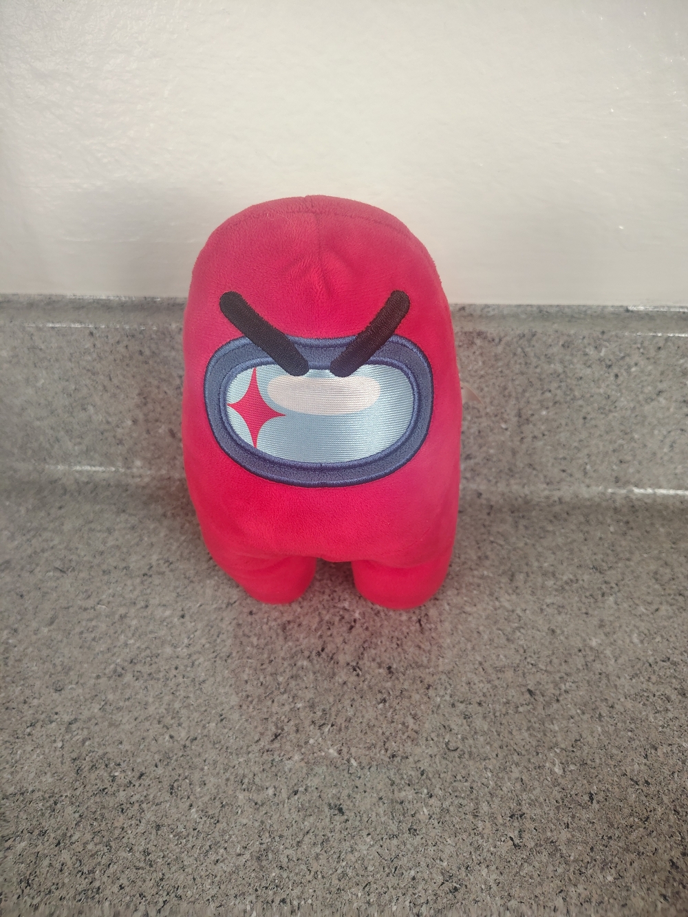 Among Us Red Plush Crewmate Action Figure Toy - Angry Face( Collectibles)